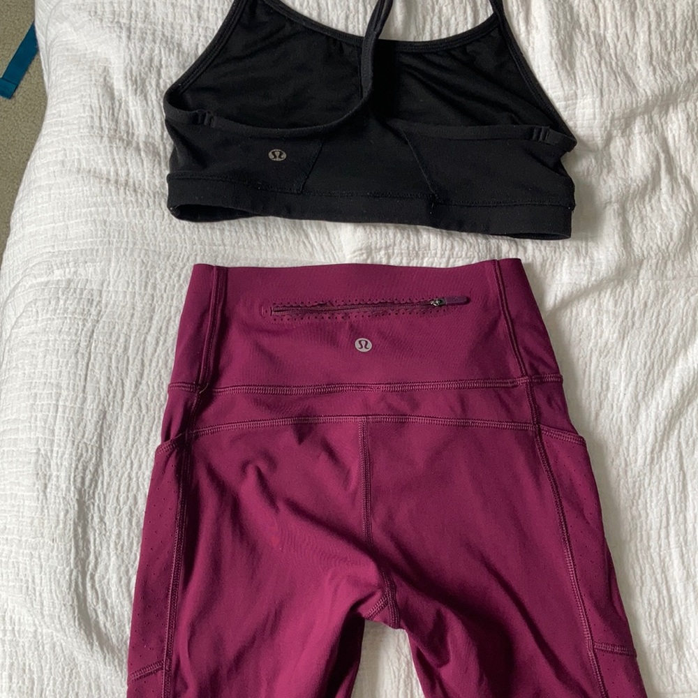 Lululemon Capri Leggings (Size 4) + Sports Bra